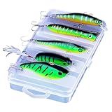 HEMOTON 5 pièces Leurre de Artificiel Vert Boîte Compartimentée Leurres Flottants pour ...