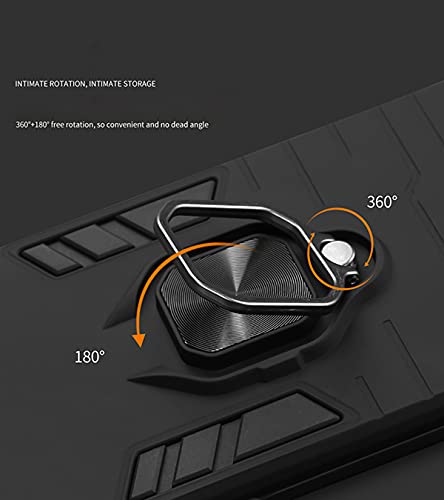 Image of Pikkme D5 Tough Armor Bumper Back Cover Case for Samsung Galaxy A31 |Ring Holder & Kickstand in-Built (Black)