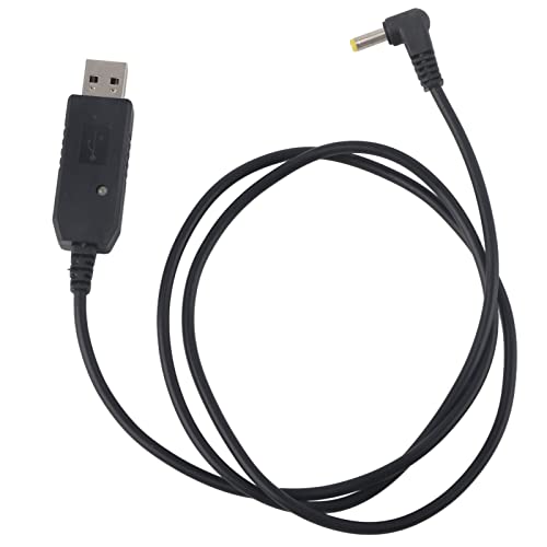 Cable Cargador USB de 2,5 Mm con Indicador de Luz para Batería Baofeng UV 5R y UV 82 3800 MAh BL 5L y BL 8 Baterías de Alta Capacidad para Radios de Dos , Cable de