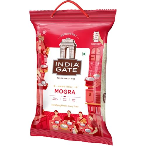 Image of India Gate Mogra Basmati Rice 5Kg | Naturally Aged (Pack of 3)