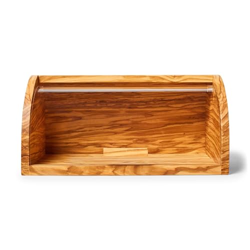 Sur La Table Olivewood Bread Box, Brown