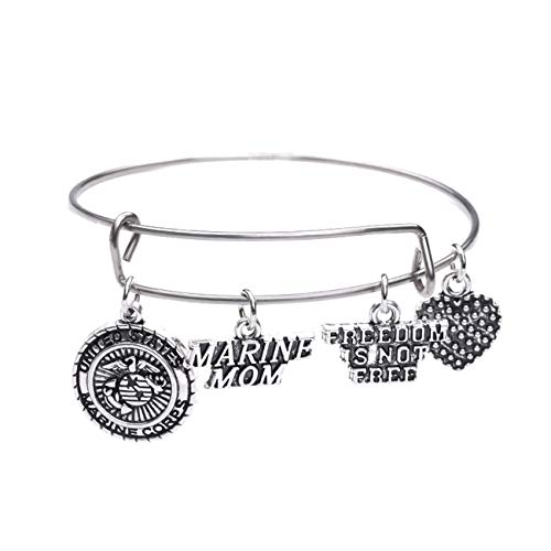the United States Marine Mom Charm Bracelet
