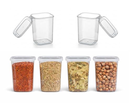 StoriGo 6-Pack 1.1L Reusable Food Storage Containers with Integrated Lids – BPA-Free Stackable Meal Prep Lunch Boxes – Durable Microwave Freezer Dishwasher Safe for Kitchen Pantry