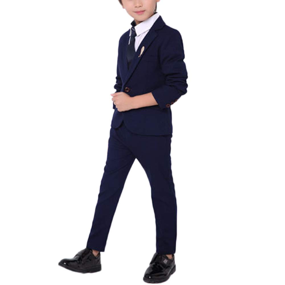 Traje para Niño Boda Ceremonia Conjunto Chaqueta Pantalones Ropa De 2 Piezas