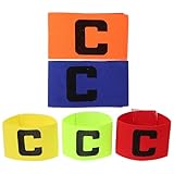 POPETPOP 5 Stück Kapitänsband Fußball Verschleißfestes Nylon Armband Elastisch Verstellbar Rutschfest für Mannschaftssport