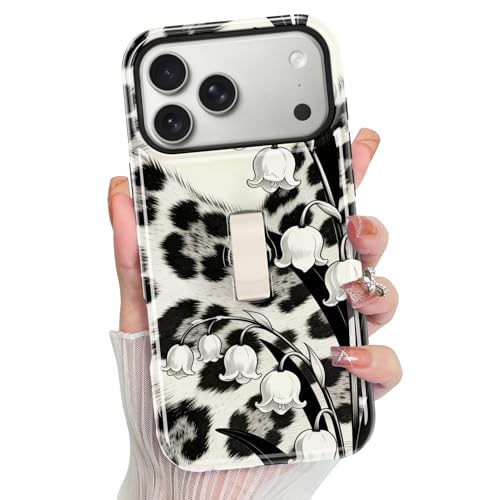 Coque iPhone 17 Pro Max MagSafe antichoc à motif léopard avec protection caméra et béquille vidéo
