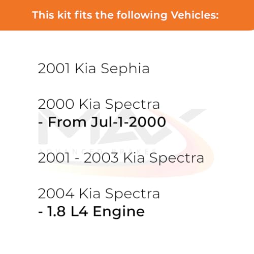 Image of Max Advanced Brakes Front Brake Kit Compatible With 2000 2001 2002 2003 2004 Kia Spectra Sephia Replacement Premium OE Disc Brake Rotors and Ceramic Brake Pads