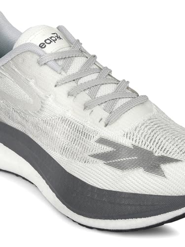 Image of Liberty Leap7x XLM-02 Lacing Sports Running Shoes for Men - White | Comfortable and Durable Lace-Up Closure - Suitable for Lacing Walking, Gym, Jogging, Outdoor Shoes for Gents - Cushioned Footbed