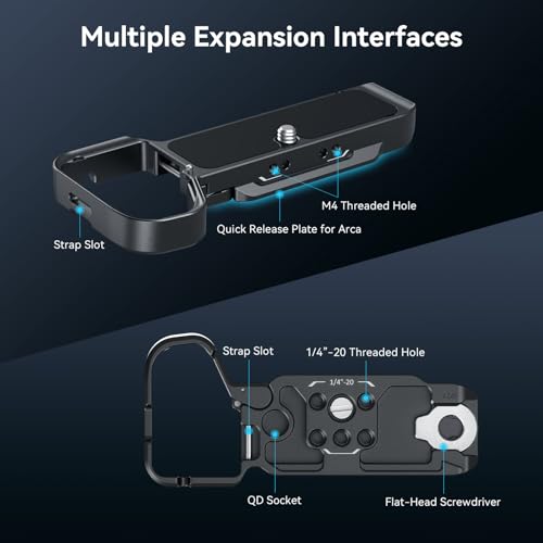 SMALLRIG Base Plate for Sony A7C II/A7CR, Bottom Mount Plate (Black) with Built-in Quick-Release Plate for Arca QD Socket - Image 3