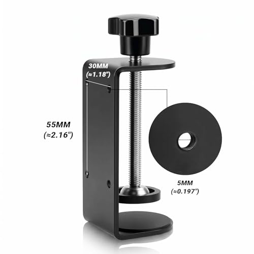 Image of C Clamps 2-3 Inch with 4 Small Holes in the Back, Adjustable Desk C-Clamp for Range 0.39 inch~3.5 inch, Versatile Clamp for Brake, Parts Assembly, Fastening, Welding, Woodwork, Metal Work (6-Pack, 3 in)