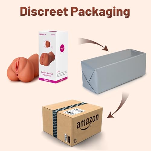 Image of ZEMALIA 8.6in Realistic Male Masturbator Sex Doll with 3D Textured Channels | 3 IN 1 Male Sex Toys with Lifelike Face, Vagina & Anus, Built-in Elastic Ring, Soft Adult Sex Toy for Men Private Pleasure