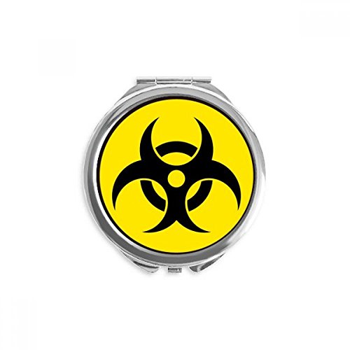Miroir de rayonnement produits chimiques jaune toxique poche 2,6 pouces
