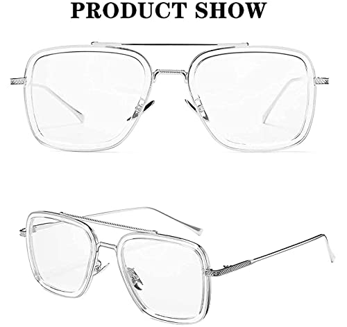 Image of ARICKS Tony Stark Style Blue Light Blocking Glasses for Men Women, Iron Man and Spider-Man Computer Gaming Glasses by Computer /Tablet /Laptop /Mobile