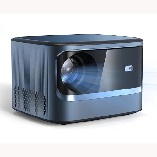 DazzleView Theatre 4K projector - Home Theater Projector/15000 Lumens/Auto Keystone/Wireless Connectivity/Phone Sync/Pre-installed Google PlayStore Netflix YouTube Disney Prime (Blue)