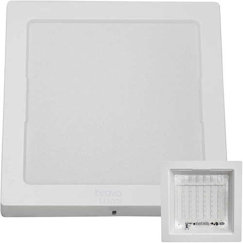 Painel Plafon Luminária De Led Quadrado Sobrepor 24w Bivolt Cor branco frio 6500k