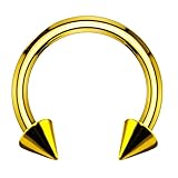 Artisanat élégant : tous nos piercings pour septum ont été fabriqués à partir de matériaux hypoallergéniques de haute qualité. Cet anneau de septum a été conçu de sorte qu'il est facile à mettre et à enlever, il s'adaptera confortablement à l'intérieur de votre nez et de votre oreille.