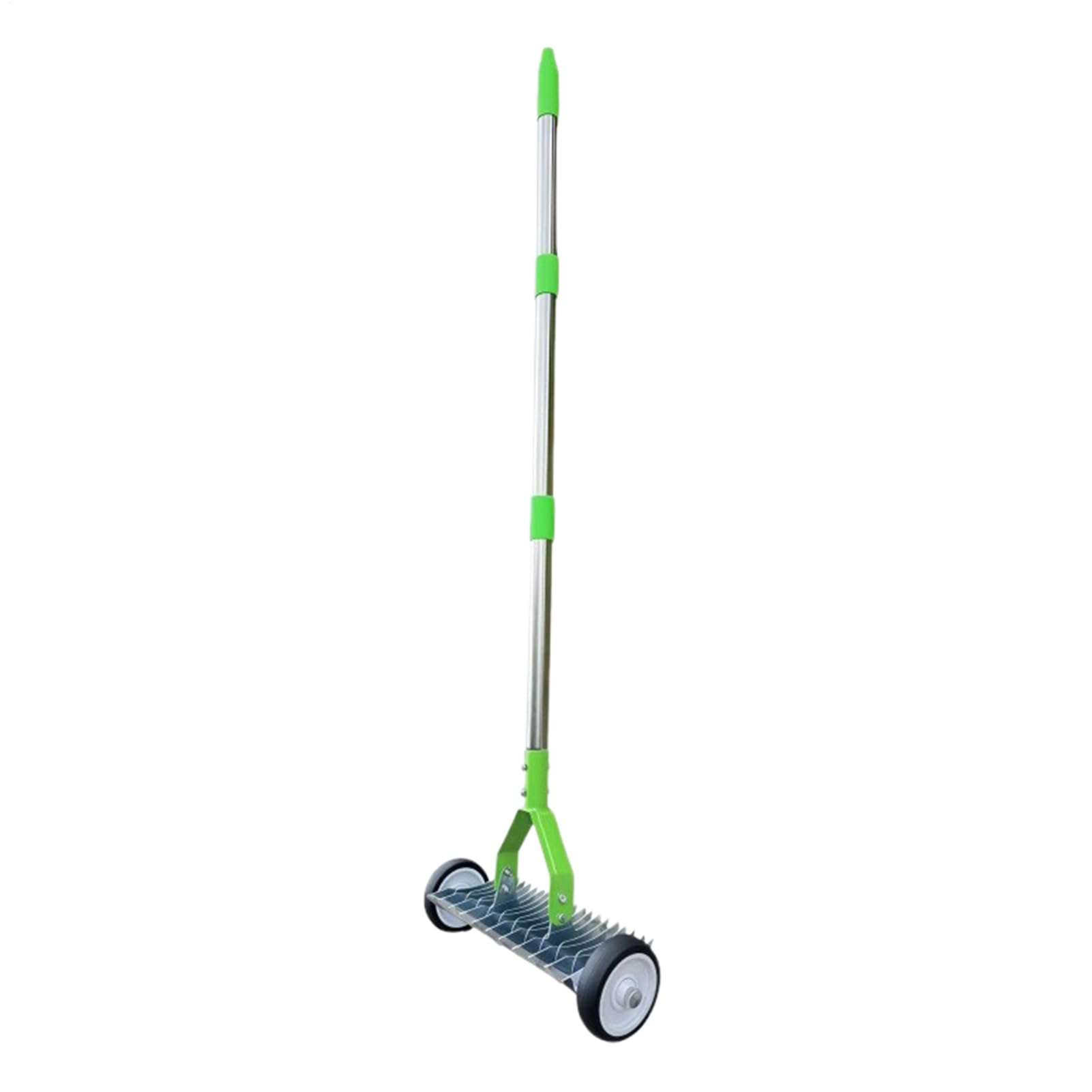 Rastrelli Per Prati Regolabile Resistente In Metallo Con Ruote | Rastrello Da Giardino Per Livellare Con Ruote Per Allentare Terreno Livellare Giardino Esterno Foglie Giardinaggio