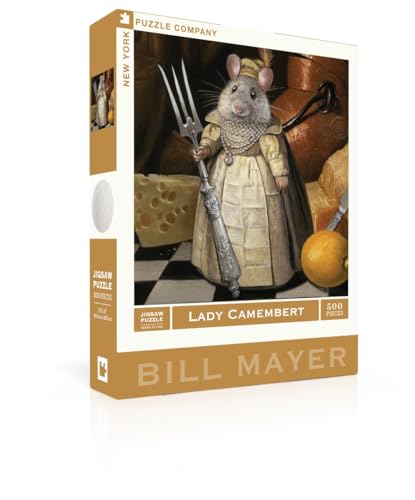 New York Puzzle Company - Bill Mayer Lady Camembert - 500 Piece Jigsaw Puzzle for Family Game Nights by Bill Mayer