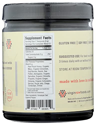 Virgin Raw Foods Royal Bee Panacea Honey 10 OZ miniatura 5