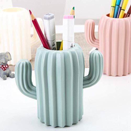 Portapenne Portapenne a Forma di pianta, portaoggetti in plastica per Studenti alla Moda e Creativo, Stanza Personalizzata Multifunzionale (Bianco)