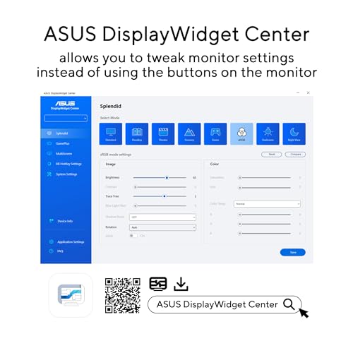 ASUS 27” 1440P Eye Care Monitor (VA27AQ) - IPS, QHD (2560 x 1440), 99% sRGB, Frameless, HDMI, DisplayPort, VGA, 1ms, Speakers, Low Blue Light, Flicker Free, VESA Wall Mountable, 3 yr Warranty by Asus - Image 5