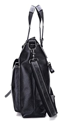 Men 15.6 inch Laptop Bag Water-Repellent Leather Satchel Shoulder Cross-Body Handbag Stylish Casual Top Handle2