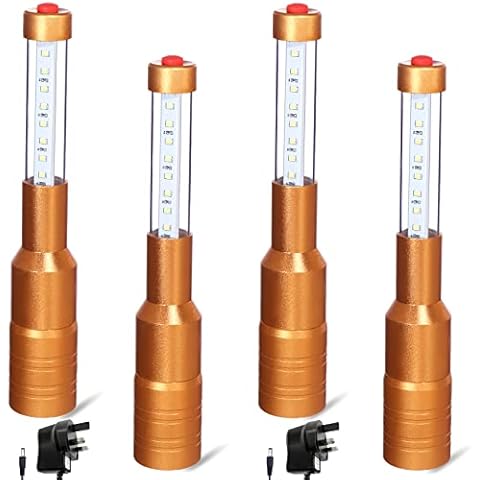 4 Pieces LED Strobe Baton Bottle Service Sparklers Bottle Service Light Bottle Handheld Light Glow Lamp LED Fluorescent Stick for Nightclubs KTV Weddings Parties Activities Supplies (Gold) Cover