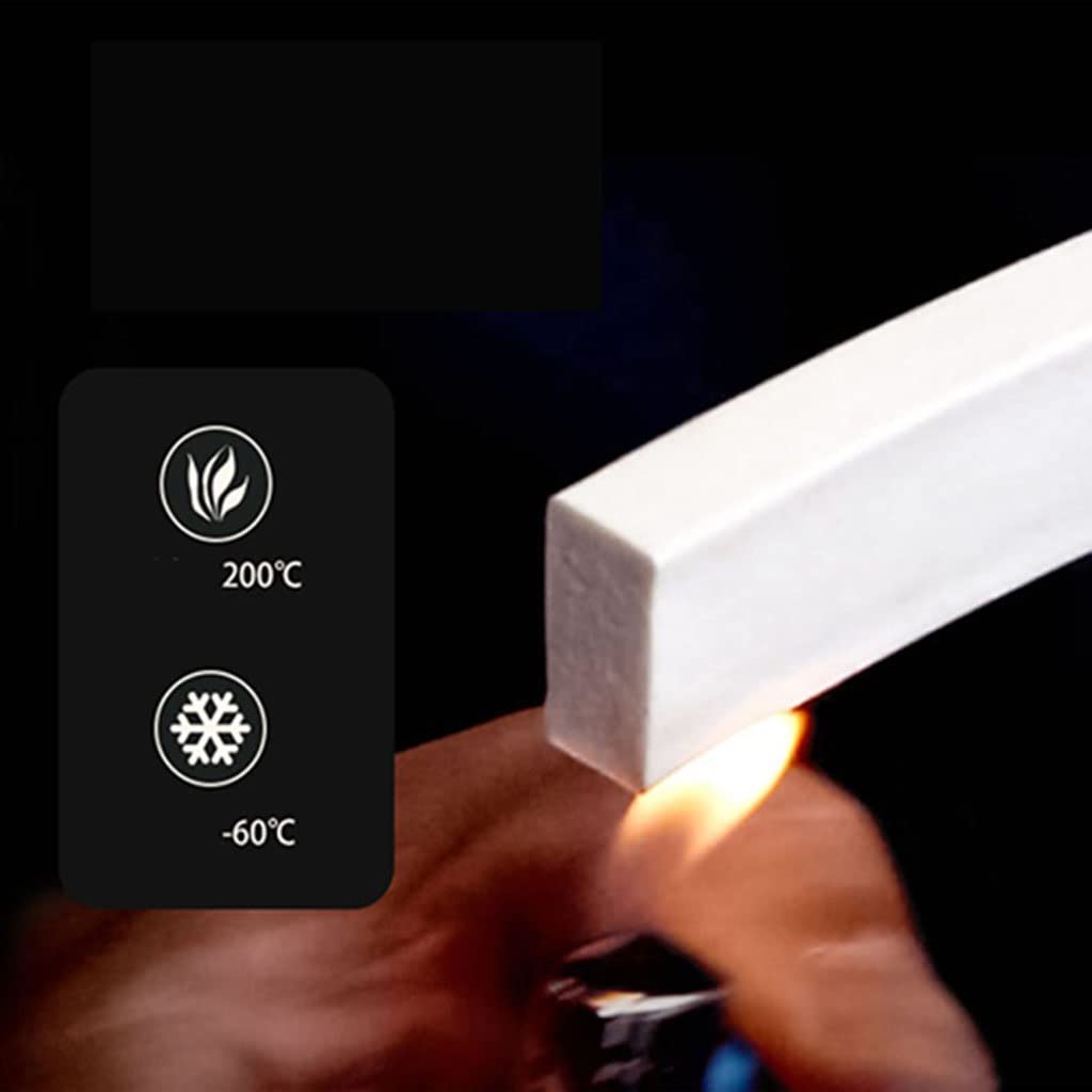 1/2/3Meter Square Silicone Sponge Strip, 2×10mm-16×16mm White Silicone Foamed Rubber Doors Windows Gasket Trim Seal, 1pcs (Length : 2Meters, Width : 12x12mm)