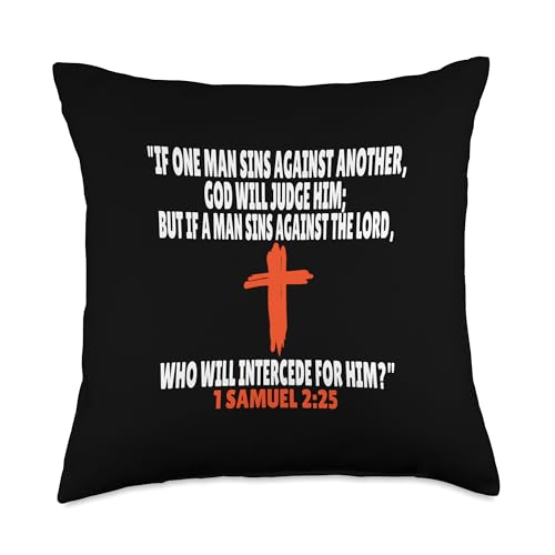 1 Samuel 2:25 Bible Verses Scripture Throw Pillow
