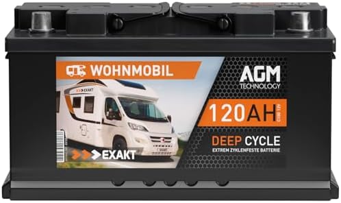 EXAKT batterie AGM 120Ah 12V caravane camping-car solaire bateau ...