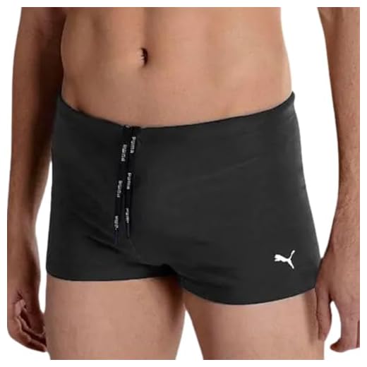PUMA Sunga Boxer Masculina UV50+ Lycra Xtra® Life Moda Praia Verão 2025/2026, Chumbo, M