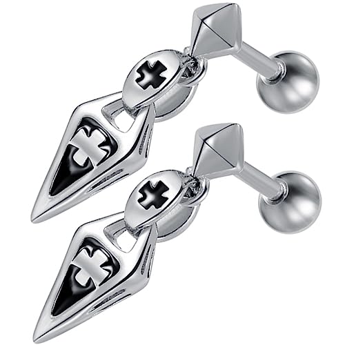 TOVINANNA 1 Par De Pendientes De Cruz Pendientes Cónicos Pendientes Para Hombre Pendientes Colgantes Para Niña Pendientes De Moda Para Mujer Pendientes Para Adolescentes Pendientes