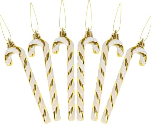 DERAYEE 6 Stück Zuckerstangen Weihnachtsbaumschmuck Weihnachten...