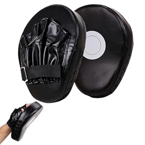 Pratzen Boxen für Kickboxen,Schwarz 1 Paar Pratzen Trainer Kickboxen Boxen,Schlagpolster Boxpads Schlagkissen für Muay Thai Karate Taekwondo Martial Arts