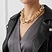 HaiFafafaing Chunky Gold Necklace, Statement Cuban Link Chain Necklaces, Punk Short Thick Gold Chain Necklace Fashion Jewelry for Women