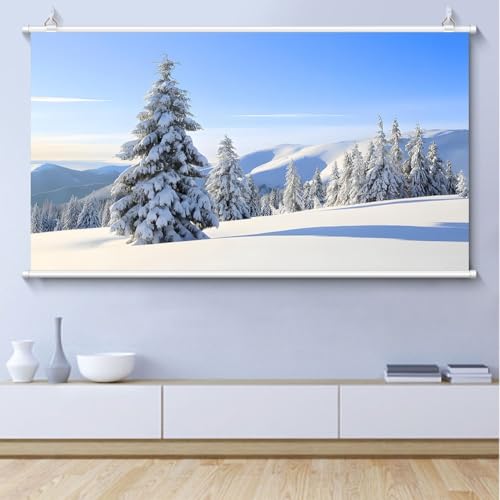 Pantalla portátil para proyector HD 4K de 60 pulgadas, formatos 16:9/4:3, sin arrugas, ligera, para montaje en pared, cine en casa, presentaciones miniatura 2