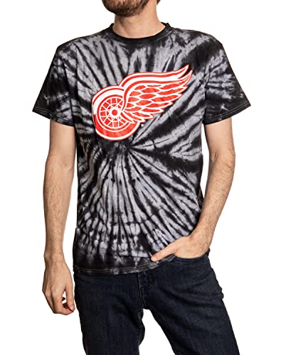 Calhoun NHL Surf & Skate Mens Spiral Tie Dye T-Shirt – The Sunset Collection (Detroit Red Wings, Medium)