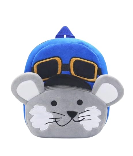 Image of blue tree Cute Kids Backpack Toddler Bag Plush Animal Cartoon Mini Travel Bag for Baby Girl Boy 1-6 Years, Ideal for Gifting for Kids