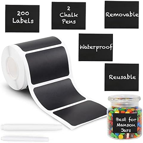 Mantah Chalkboard Labels 200pcs Cover