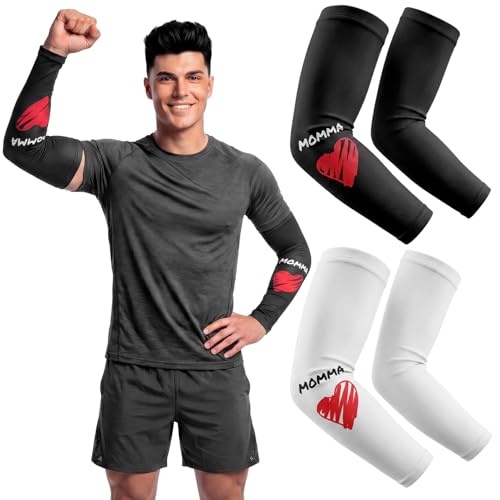 Image of Unittype 2 Pairs Momma Arm Sleeve for Youth Baseball Compression Arm Sleeve