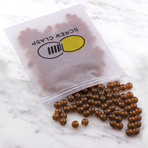 10Pcs Screw Clasps For Amber And Gemstone Beads Jewelry | Twist Clasps For Beaded Bracelets And Necklaces | Screw Closure | Amber Colours - Glossy Finish (Cognac M2-Cog7) #TOP6