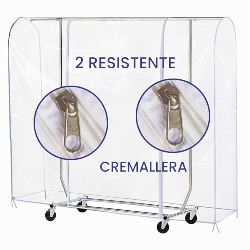 Miniatura 7 de Ruibo Funda Transparente Para Perchero De Ropa, A Prueba De Polvo, Con 2 Cremalleras Duraderas, Protectores Impermeables Para Ropa L: 71 X 20 X 60 Pulgadas