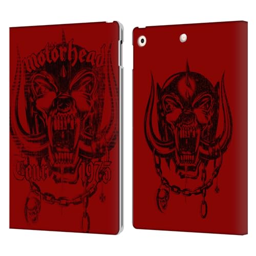 Étui portefeuille Motorhead pour iPad 10.2 en cuir noir