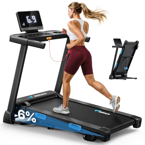 MERACH Walking Pad Treadmills for Home Foldable with Incline جهاز مشي رياضي Cardio Equipment Treadmills for Heavy People 0.8-12 km/H Treadmill for Home&Office (T12(6% Manual Incline))