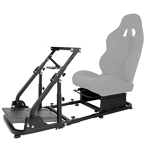 Supllueer Racing Simulator Cockpit Stand,with Strengthening Arm fit Logitech G25 ...