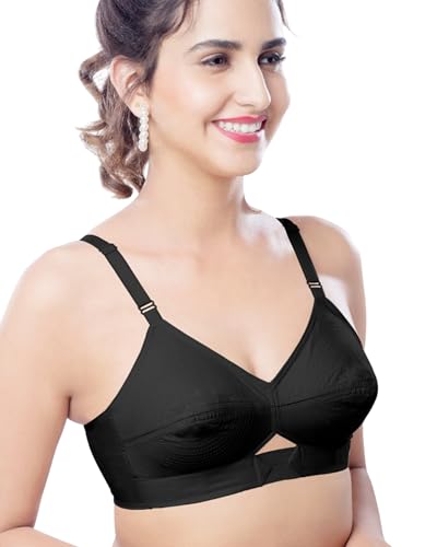 Image of Brida Kavya Xtra Soft Cotton Round Stitch Bra for Women | Full Coverage | Non-Padded | Wireless | Double Layer Saree Bra | Daily Use Combo Color May Vary