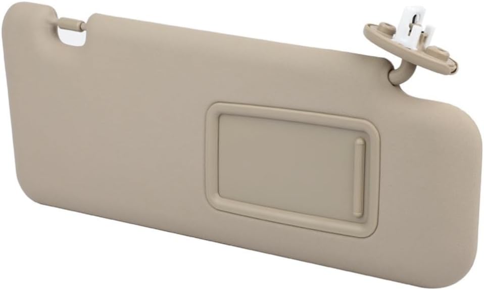 1pc Windshield Sun Shade Visor Right Passenger Side Cloth Tan Beige with Vanity Light E16222601CP
