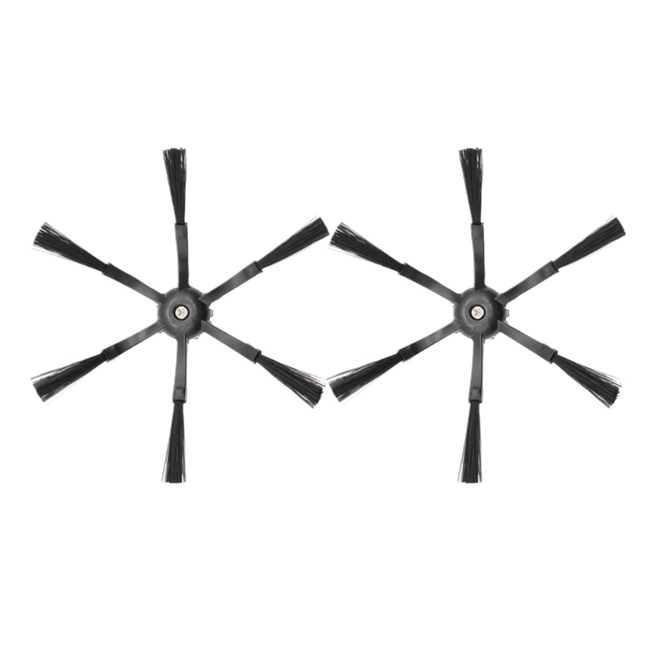 Robot Vacuum Side Brush,Compatible for Xiaomi, Compatible for Roborock，S50 S51 S55 S5 S6 1S Parts(6-Armed Black 2pcs)