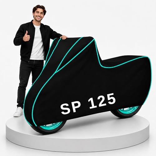 Image of My NEW Covers 100% Water Resistance SP 125 Bike Cover | Taffeta Body Cover for Rain & Sun | UV Protection, Dustproof, Scratch Resistant, Windproof, Heat Resistant, Vehicle Specific Fit