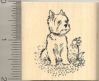 West Highland Terrier Dog Rubber Stamp